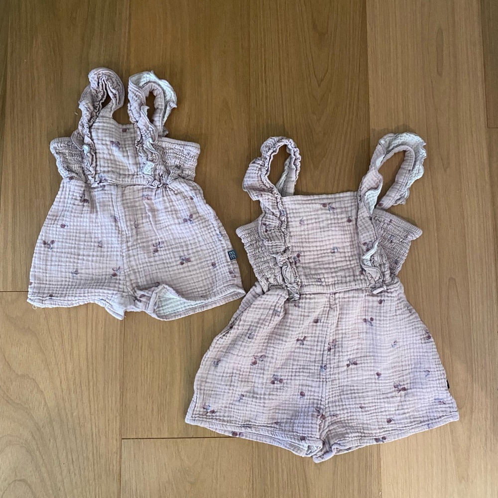 Charming Pink Ruffle Kids Romper